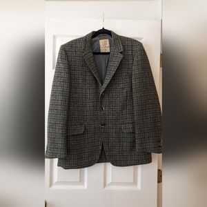 Harris Tweed Blazer Plaid Wool Sport Coat Jacket